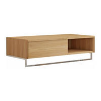 WASCHBECKENUNTERSCHRANK - 105cm x 50cm - Teakholz - naturfarben hell - KUPANG - Naturfarben, Holz (105/32/50cm) - Vente-Unique