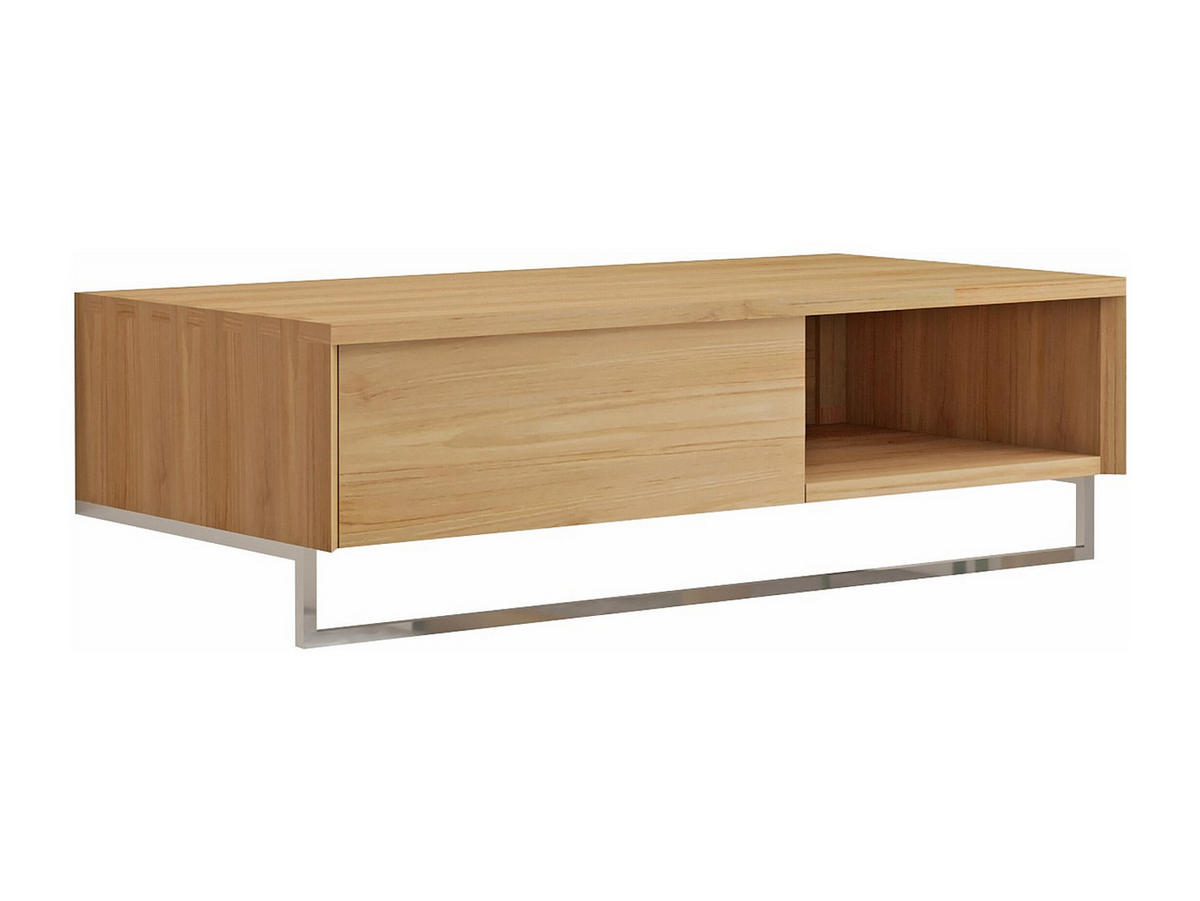 WASCHBECKENUNTERSCHRANK - 105cm x 50cm - Teakholz - naturfarben hell - KUPANG - Naturfarben, Holz (105/32/50cm) - Vente-Unique
