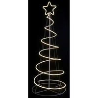 WEIHNACHTSBAUM-SPIRALE Duga LED Stahl Silberbraun 122x42x42cm - Silberfarben, Metall (122cm) - DELUKE