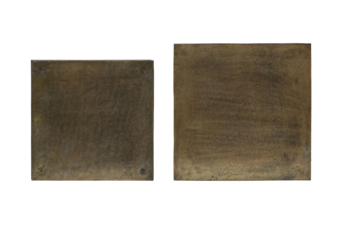 BEISTELLTISCH Banos Bronze 44,5/44,5/50,5 cm 2er-Set - Bronzefarben, Metall (44.5/44.5/50.5cm) - Light & Living