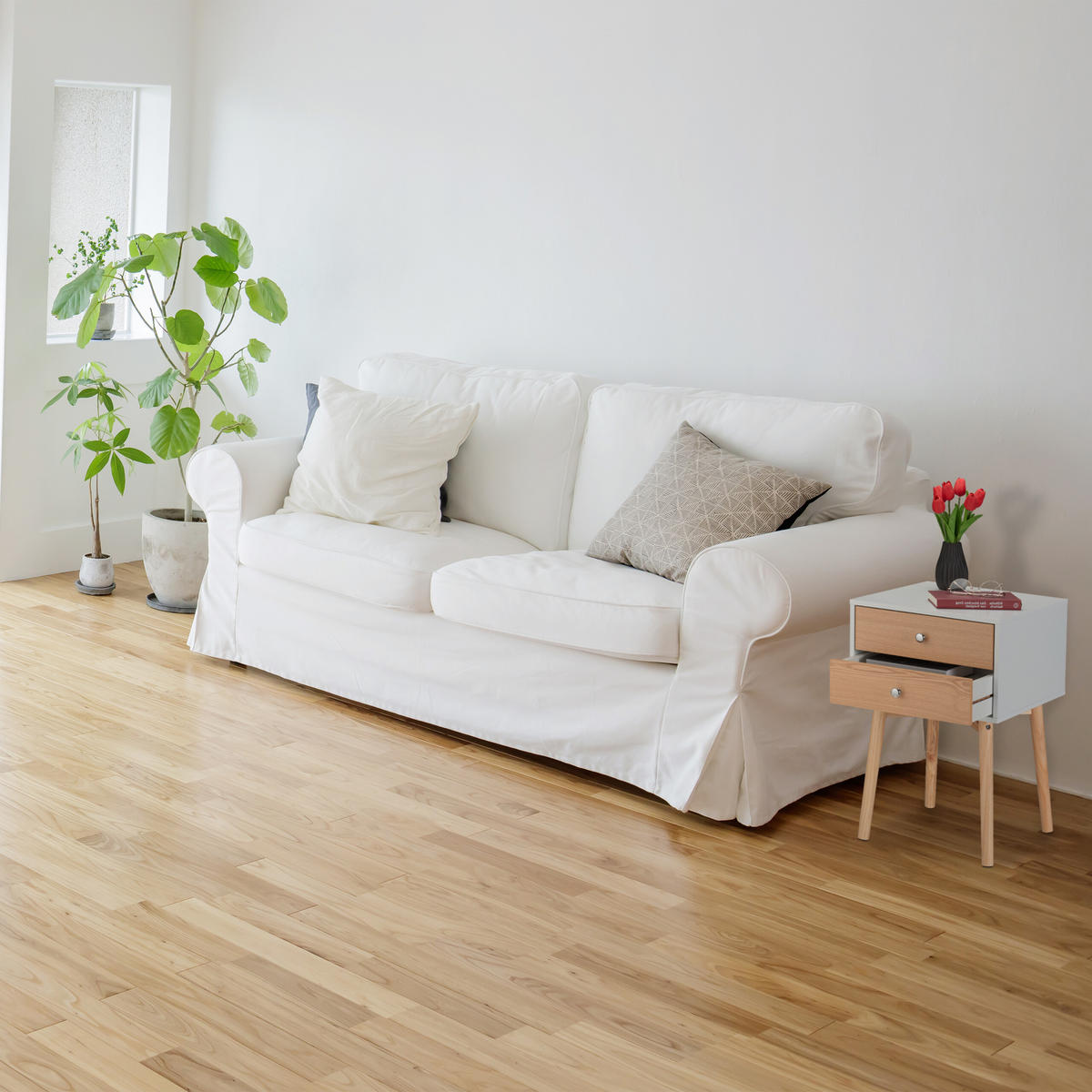 NACHTTISCH - Multicolor, Holz/Holzwerkstoff (40/60/40cm) - Relaxdays