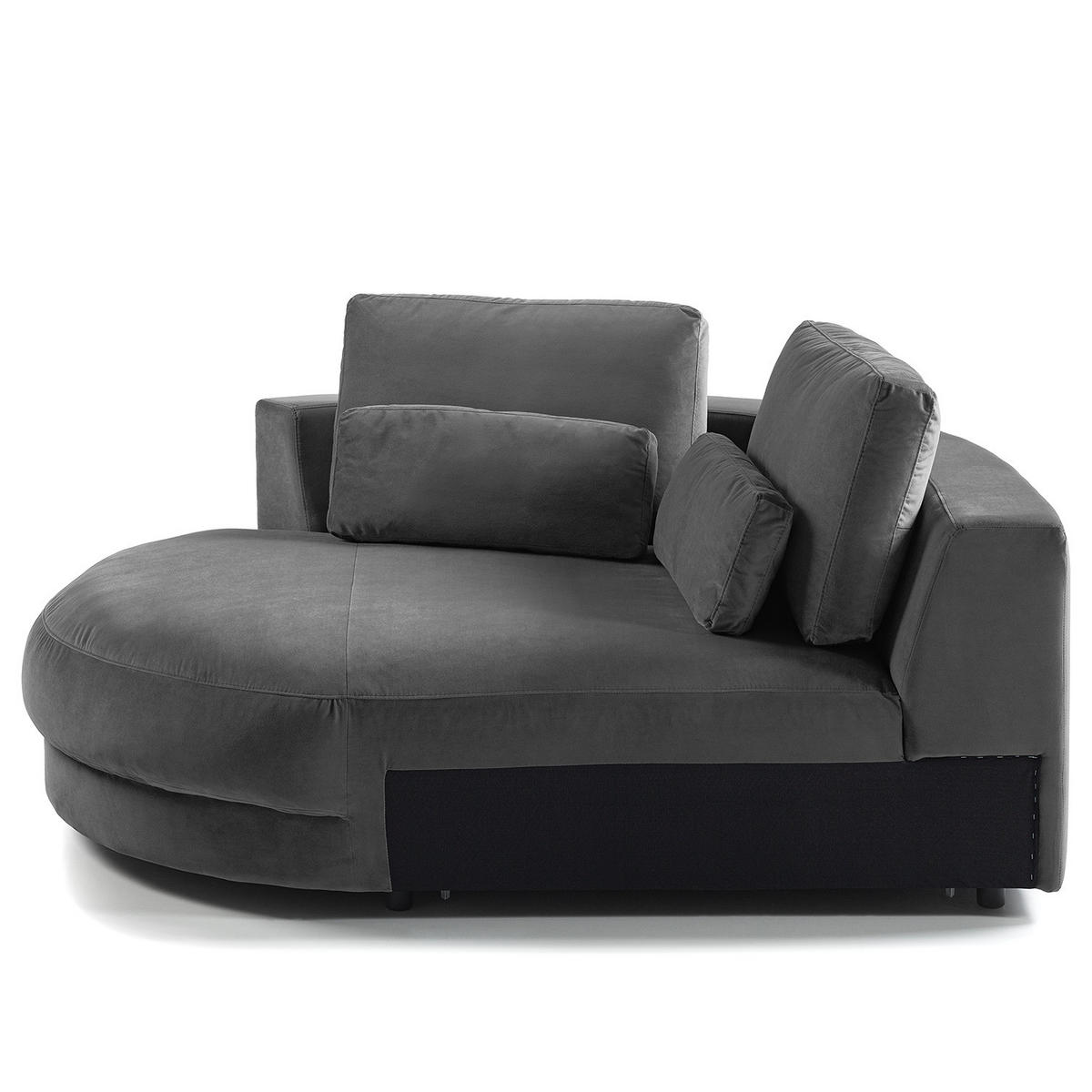 MODULLONGCHAIR - Grau, Textil (129/74/167cm) - home24