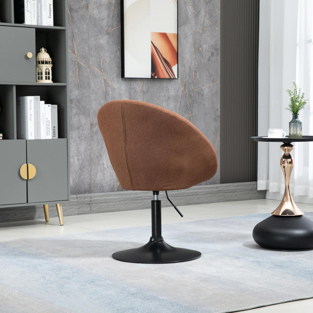 COCKTAILSESSEL HAVANNA Stoffbezug Braun - Schwarz/Braun, Textil (62/88/58cm) - SVITA