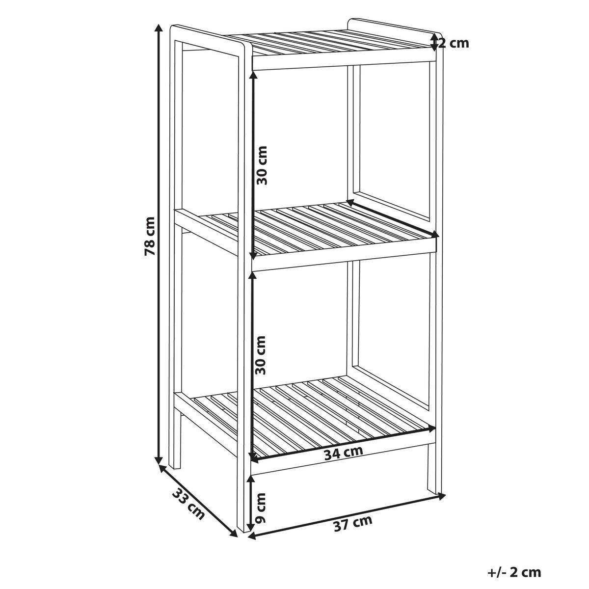 RAFT bambus maro deschis Baxley - maro, lemn (37/78/33cm) - Beliani