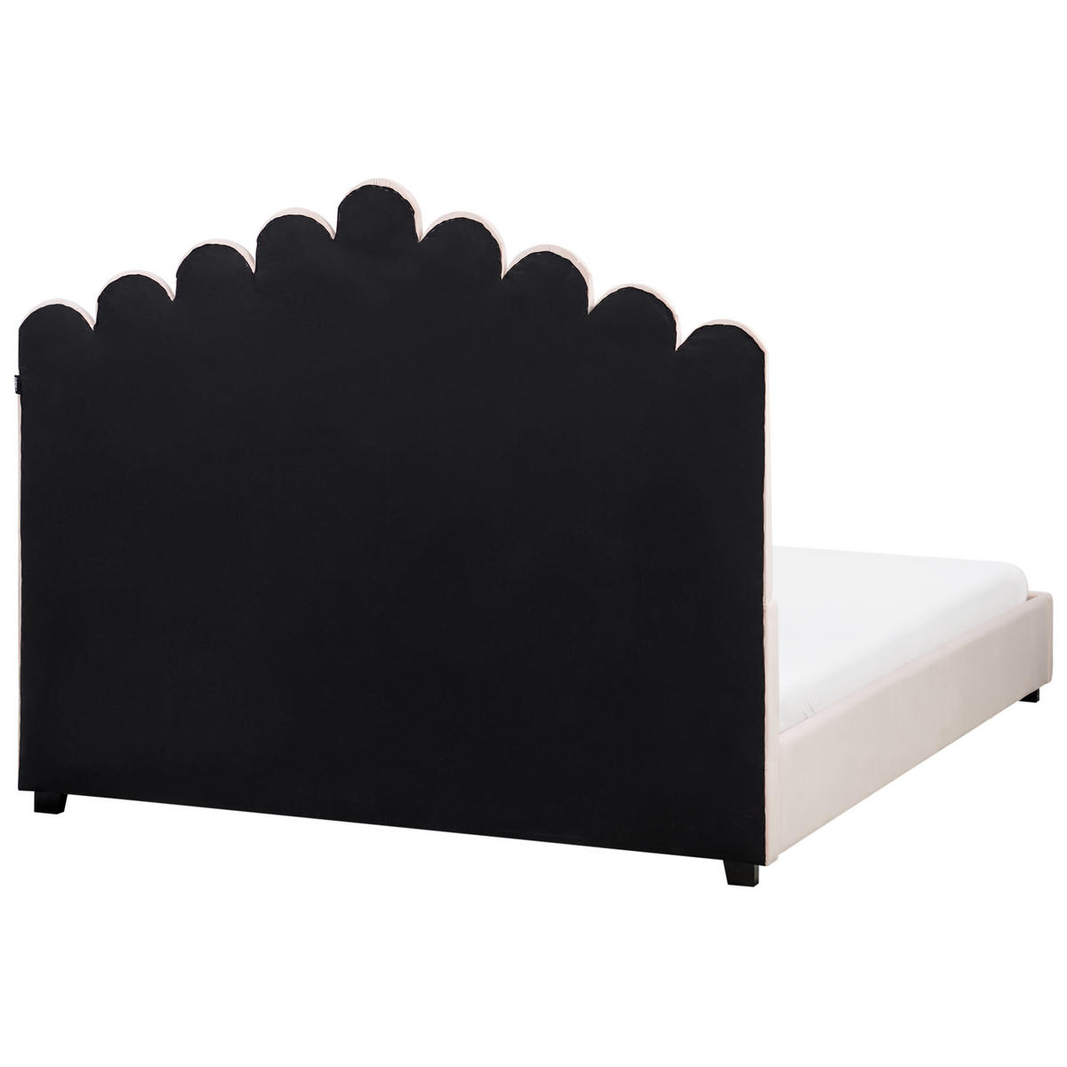 BETT mit Lattenrost 140/200 cm Pastellrosa Vincennes - Pink/Schwarz, Textil (140/200cm) - Beliani