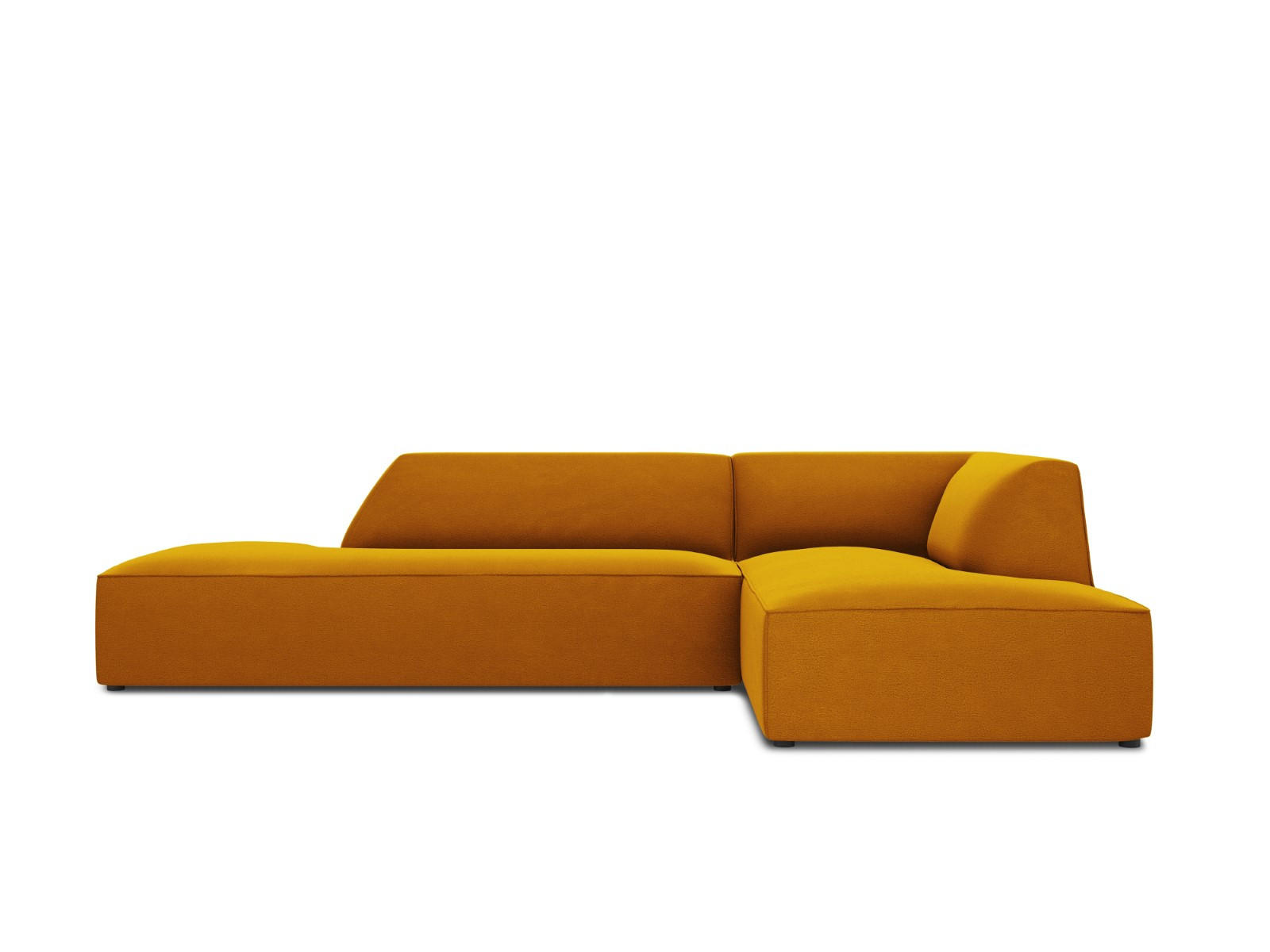 ECKSOFA rechts Ruby aus Samt gelb 4 Sitzplätze - Gelb, Textil (180/273cm) - Micadoni