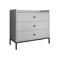 KOMMODE Tokirot 3SZ - Schwarz/Grau, Holzwerkstoff/Kunststoff (80/80/40cm) - MIRJAN24