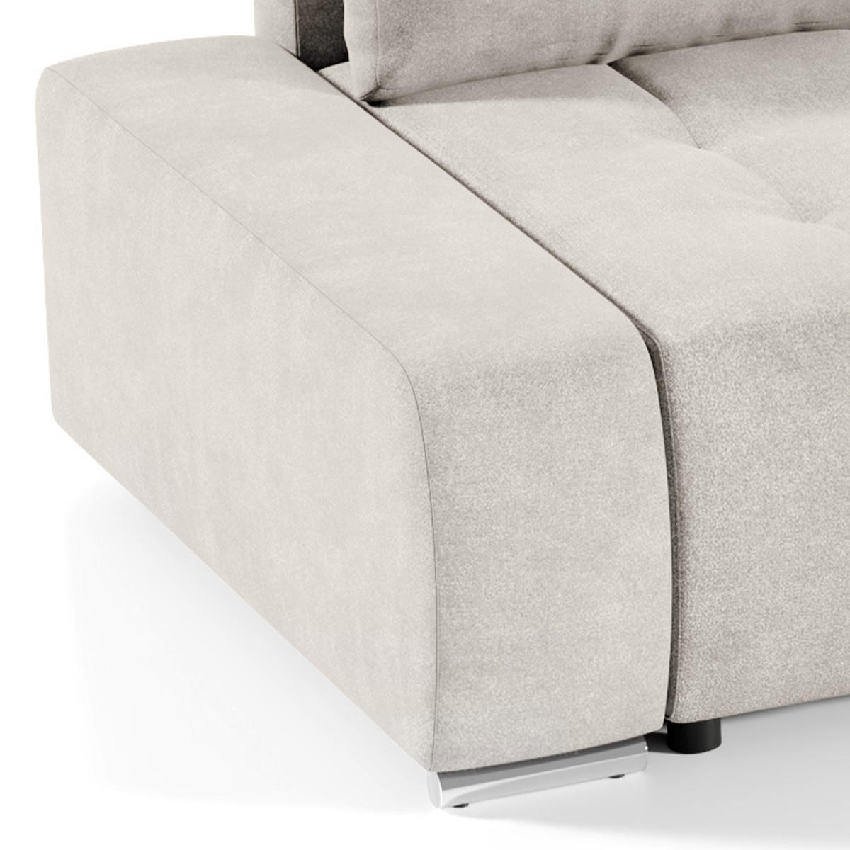 ECKSOFA Jonas 4 Sitzplätze Cremeweiß - Weiß, Holzwerkstoff (265/185cm) - Petits-meubles