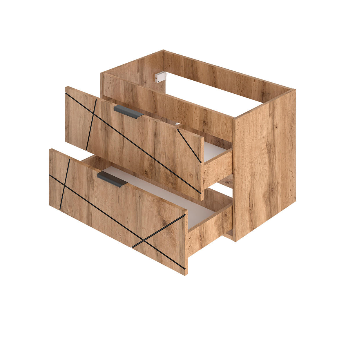 WASCHTISCHUNTERSCHRANK 80.6cm Teren Holz - Braun, Holzwerkstoff (80.6/52.2/46.5cm) - Petits-meubles