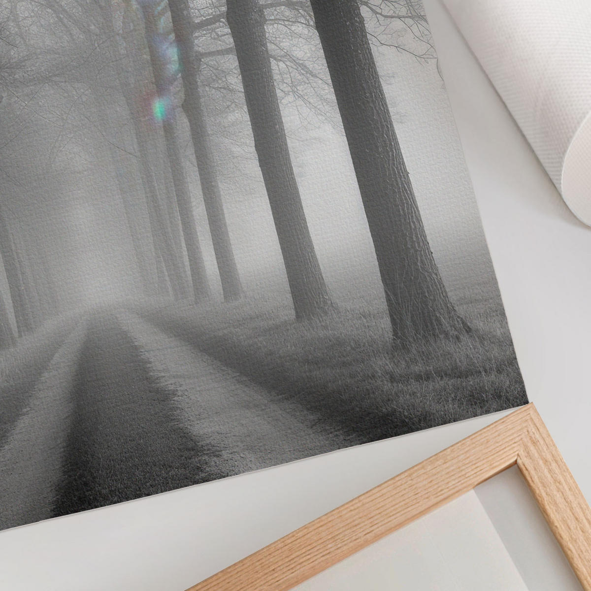 POSTER - 29x42 cm - Nevara - Nebel auf der Straße - Schwarz, Textil (29/42/0.1cm) - TULUP
