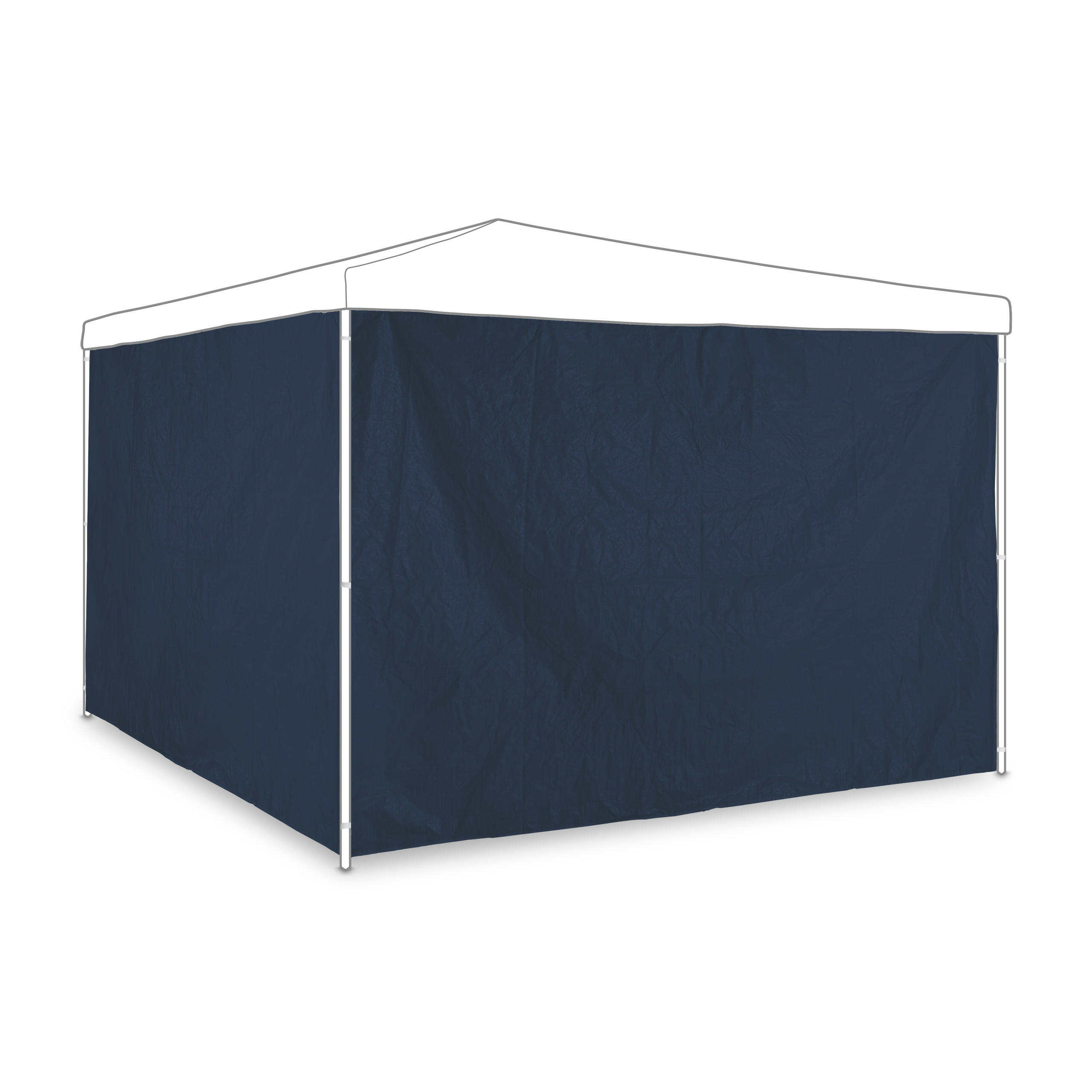 2XPAVILLON-SEITENTEILE - Dunkelblau, Kunststoff (300/200/0.1cm) - Relaxdays