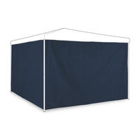 2XPAVILLON-SEITENTEILE - Dunkelblau, Kunststoff (300/200/0.1cm) - Relaxdays