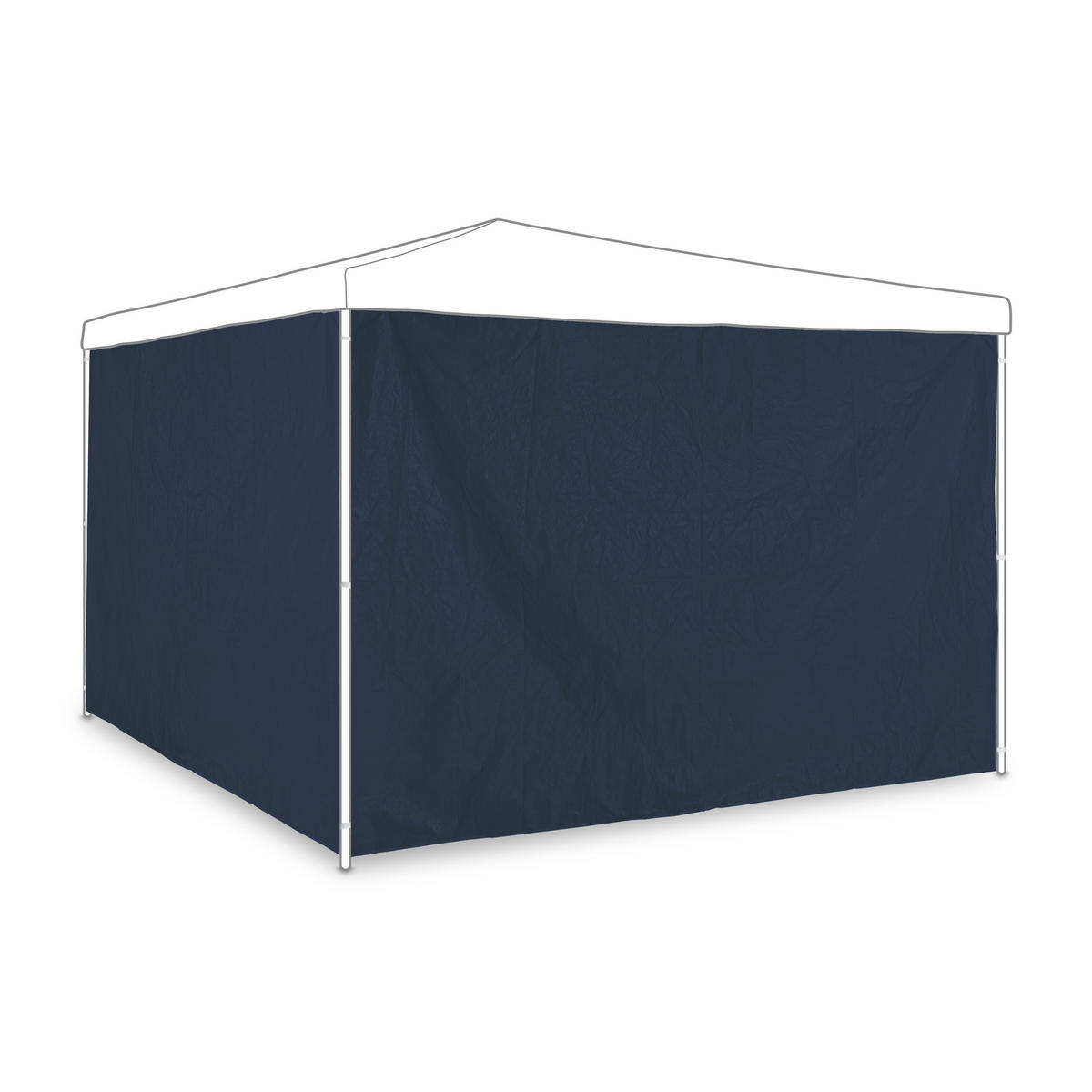 2XPAVILLON-SEITENTEILE - Dunkelblau, Kunststoff (300/200/0.1cm) - Relaxdays