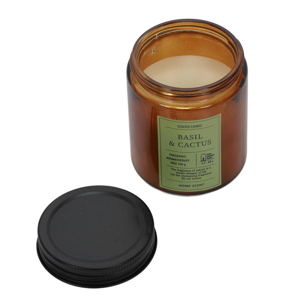 DUFTKERZE 30 Std. Brenndauer Home Scent 7,2/7,2/8,8 cm - Braun, Paraffin (7.2/8.8cm) - Home Styling Collection