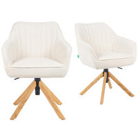 BÜROSTUHL Mika-Olea - Honigeiche/Creme, Eichenholz/Holz (60/83/61cm) - DUBI Möbel