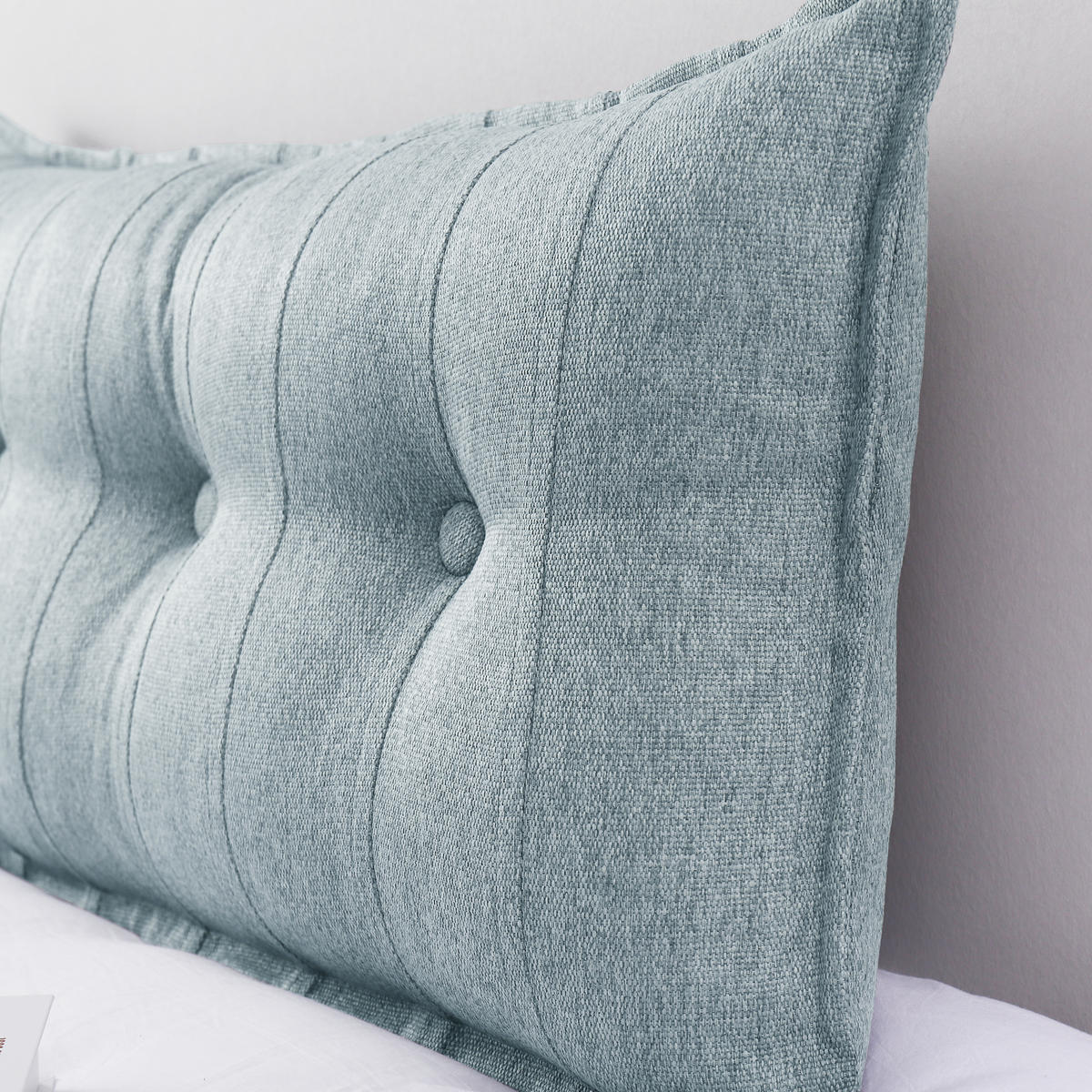 RÜCKENKISSEN Leinenlook Grau 100 cm - Grau, Textil (45/100cm) - Vercart