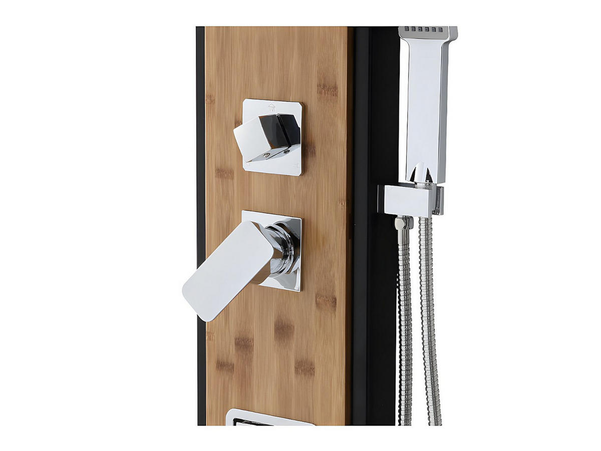 MASSAGE-DUSCHSÄULE - Regendusche - Bambus - 22 x 145 cm - DALIMA - Naturfarben, Holz (22/145/22cm) - Vente-Unique