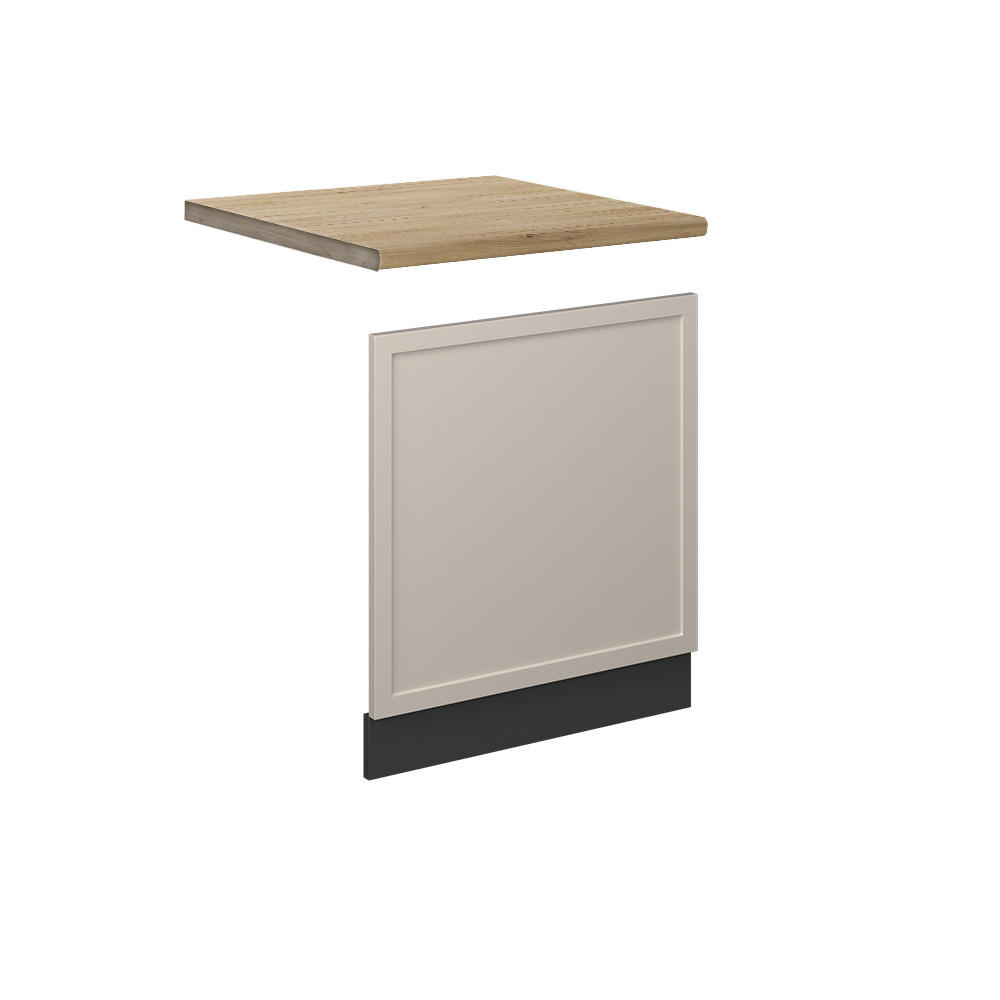 FRONTBLENDE Fame-Line GrauBeige 60 cm, AP Eiche - Greige/Anthrazit, Holzwerkstoff (60/67.4/1.6cm) - Vicco
