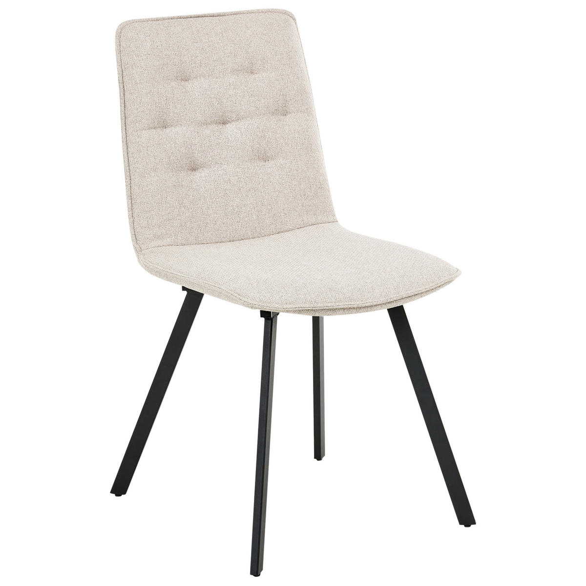 ESSZIMMERSTUHL 2er-Set Hellbeige Carver - Beige, Textil (47/89/58cm) - Beliani