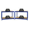WERKBANK Tiger 2er-Set mit 2x 300 kg pro Fachboden 90x140x60 cm Blau - Blau, Metall (280/90/60cm) - PROREGAL