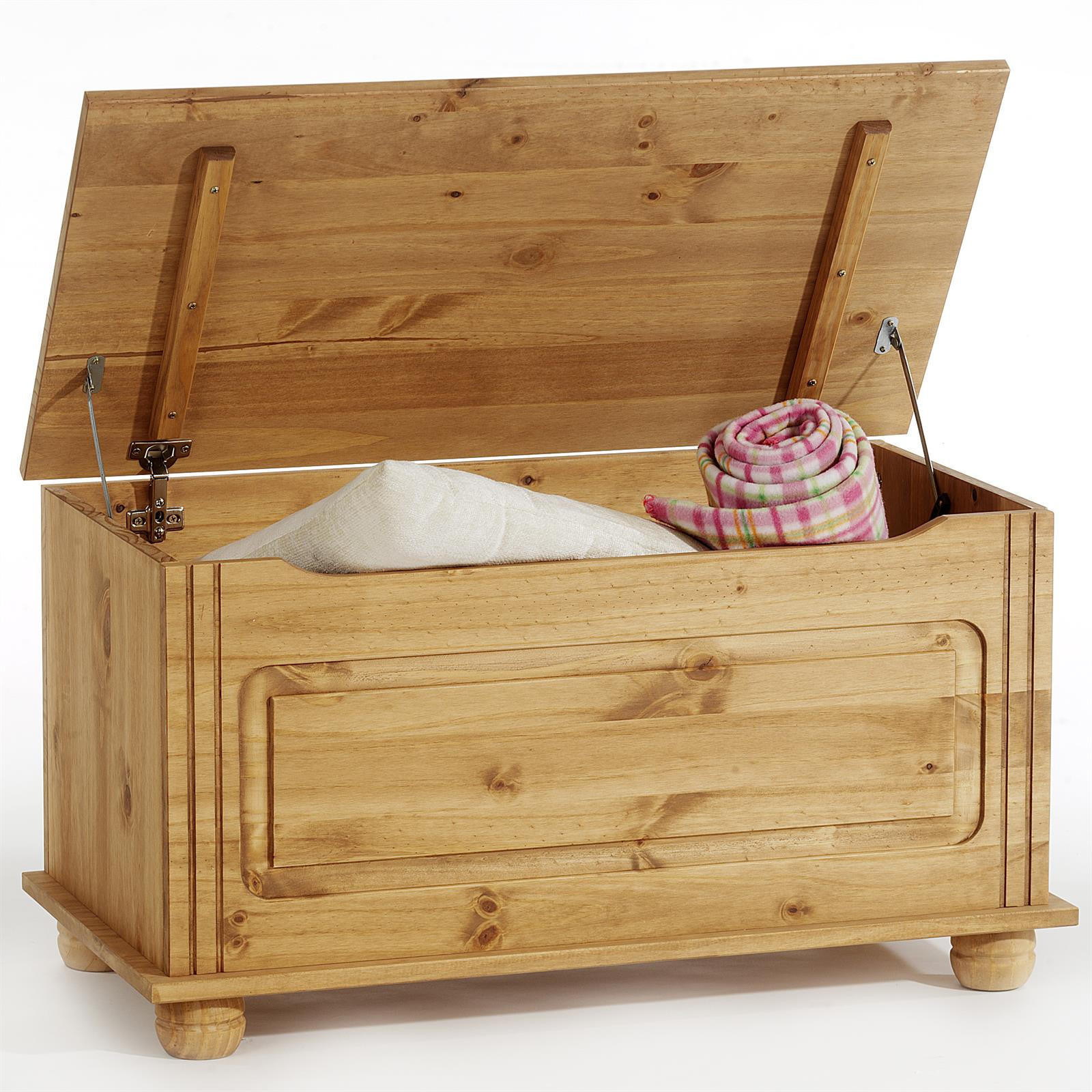 SITZTRUHE BRISTOL - Kieferfarben, Holz (85/45/43cm) - IDIMEX
