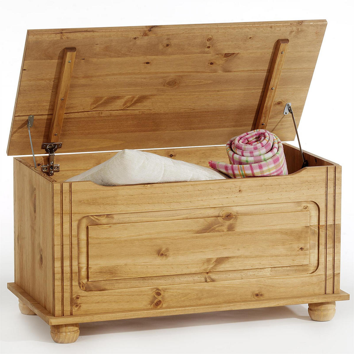 SITZTRUHE BRISTOL - Kieferfarben, Holz (85/45/43cm) - IDIMEX
