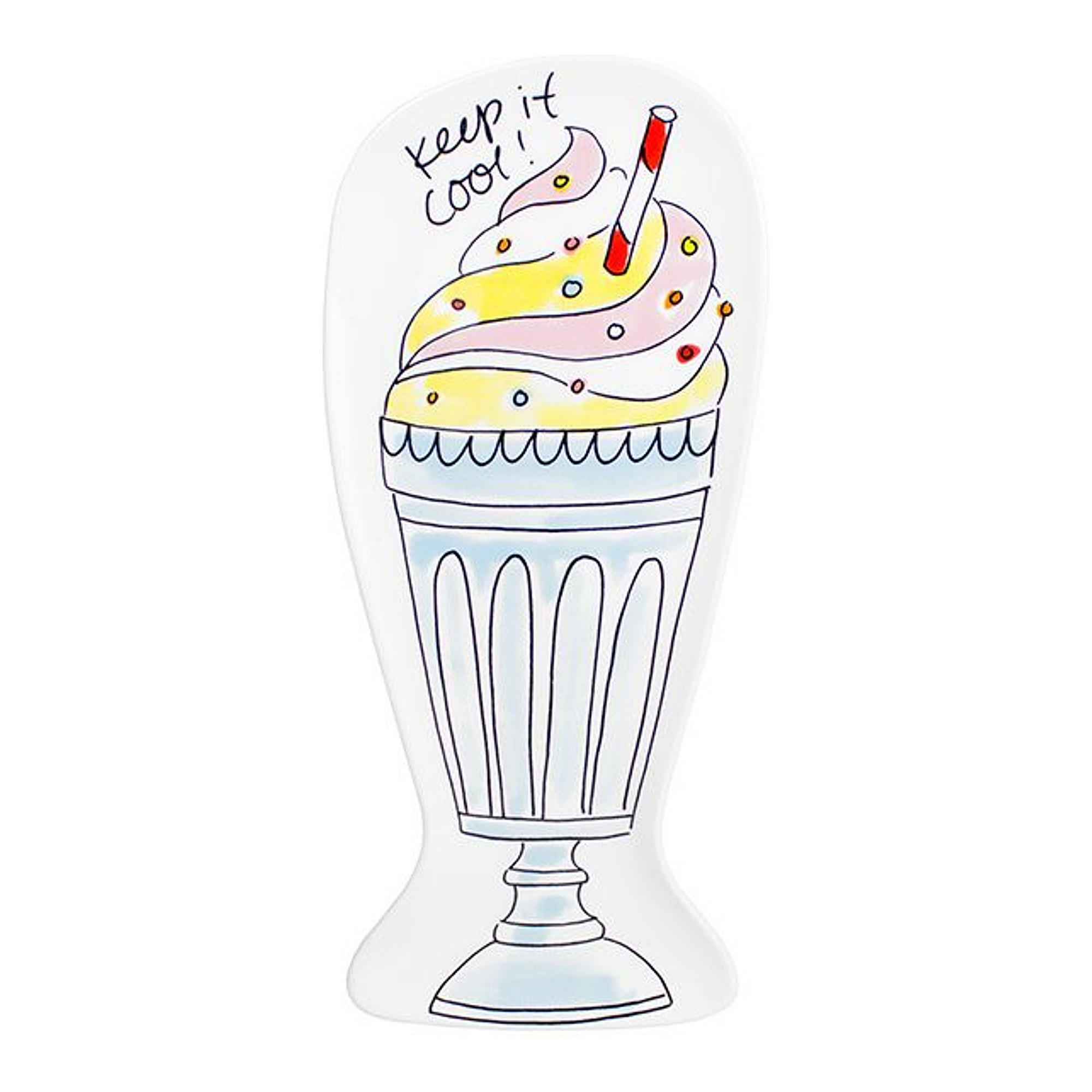 TELLER 3D Milkshake in Bunt - 24 x 10cm - Multicolor, Keramik (10cm) - Blond Amsterdam
