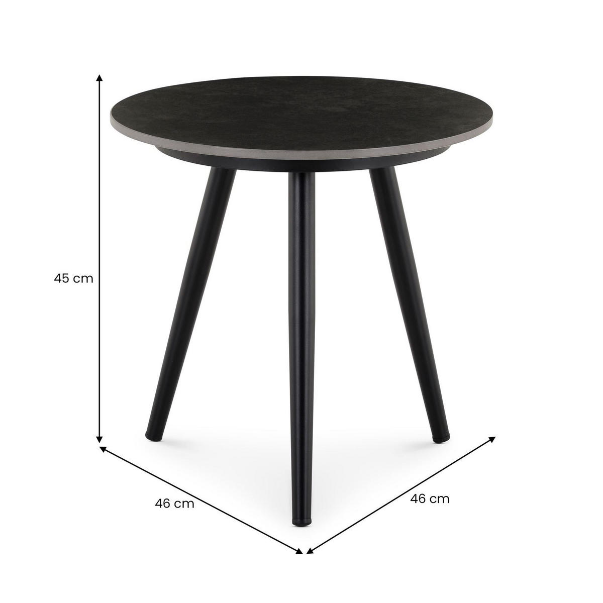 SONNENLIEGENSET TROPEA - Schwarz, Kunststoff (213/32/91cm) - IDIMEX