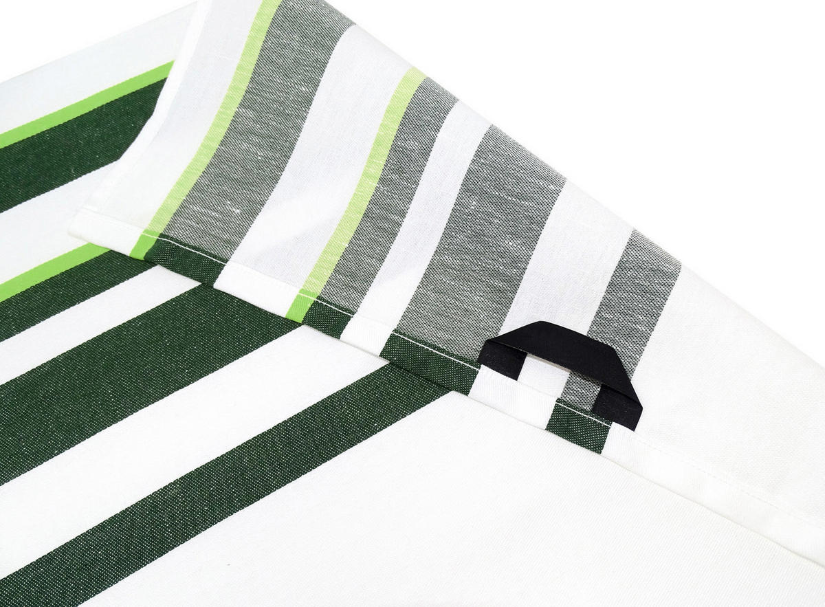GESCHIRRTÜCHER Halbleinen 50x70 cm, 3er Set, Grün - Weiß - Weiß/Grün, Textil (50/70cm) - Lashuma