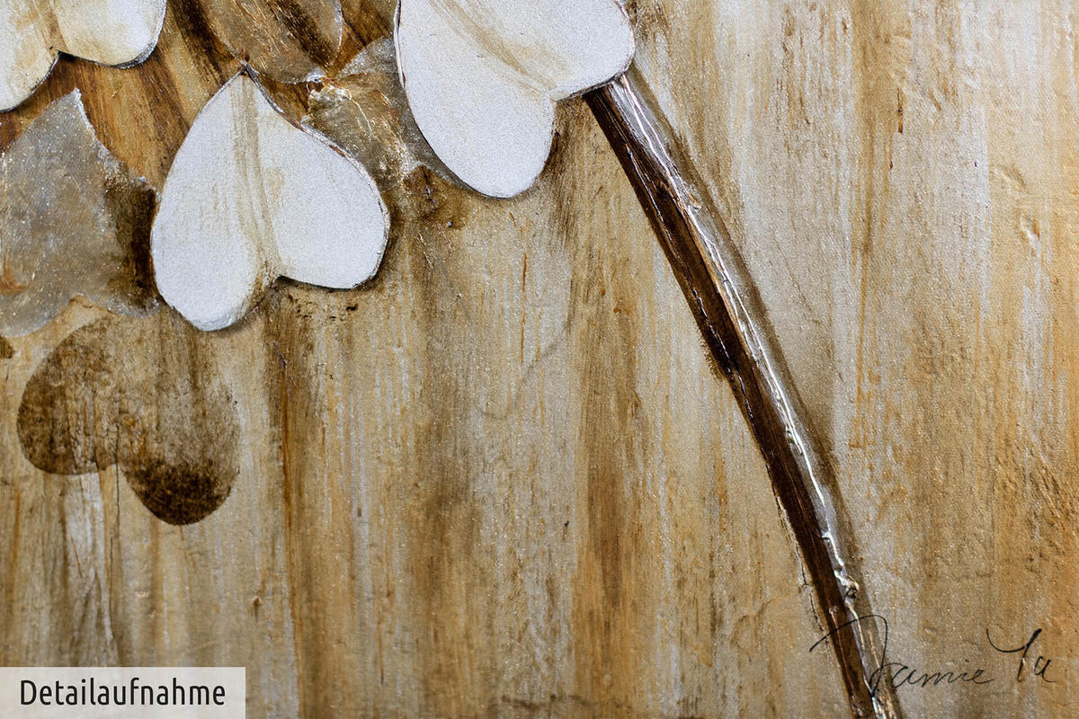 ÖLGEMÄLDE 80/80 cm - Beige/Braun, Holz/Textil (80/80cm) - KUNSTLOFT