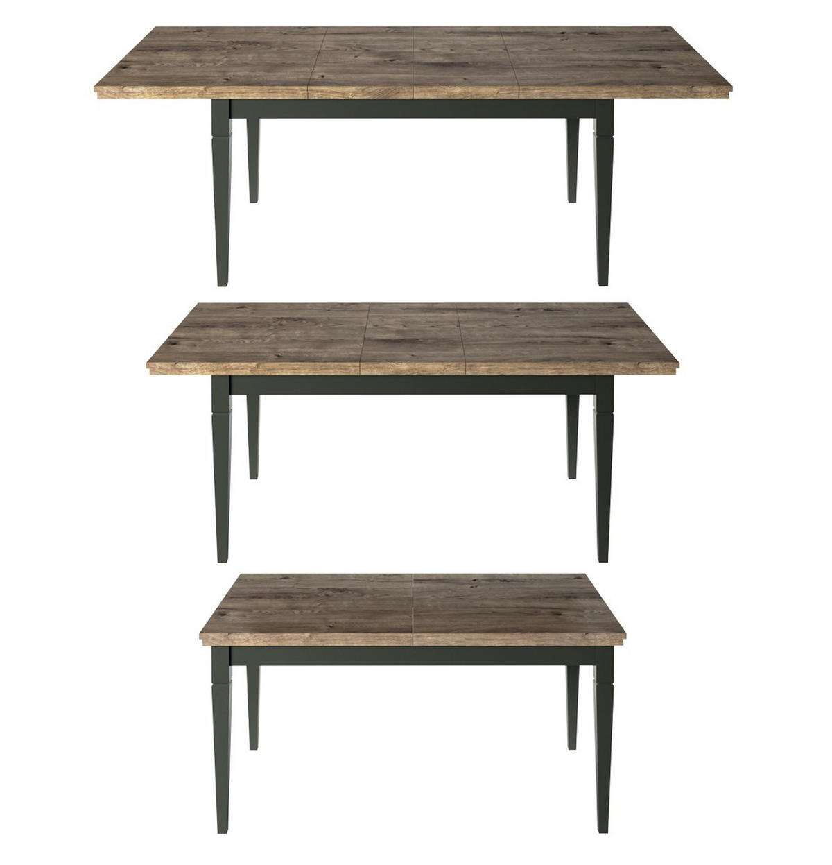 ESSTISCH EVOLETTA Ausziehbar 160 - 240 / 90 x 79 cm - Grün, Holz (160/90/79cm) - MASSENO