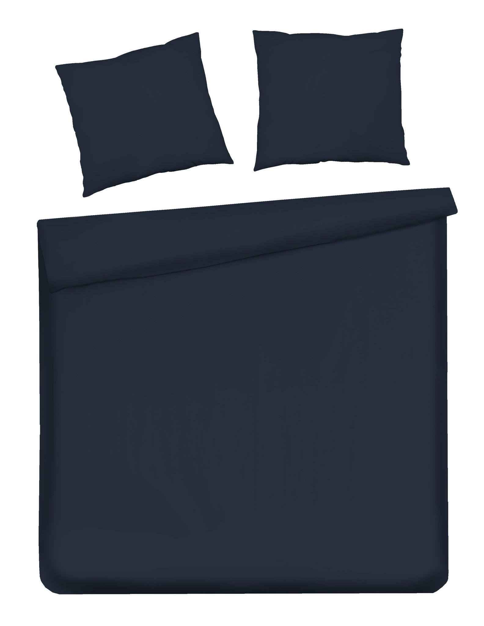 BETTWÄSCHE Satinette - Dunkelblau, Textil (200/220cm) - home&you