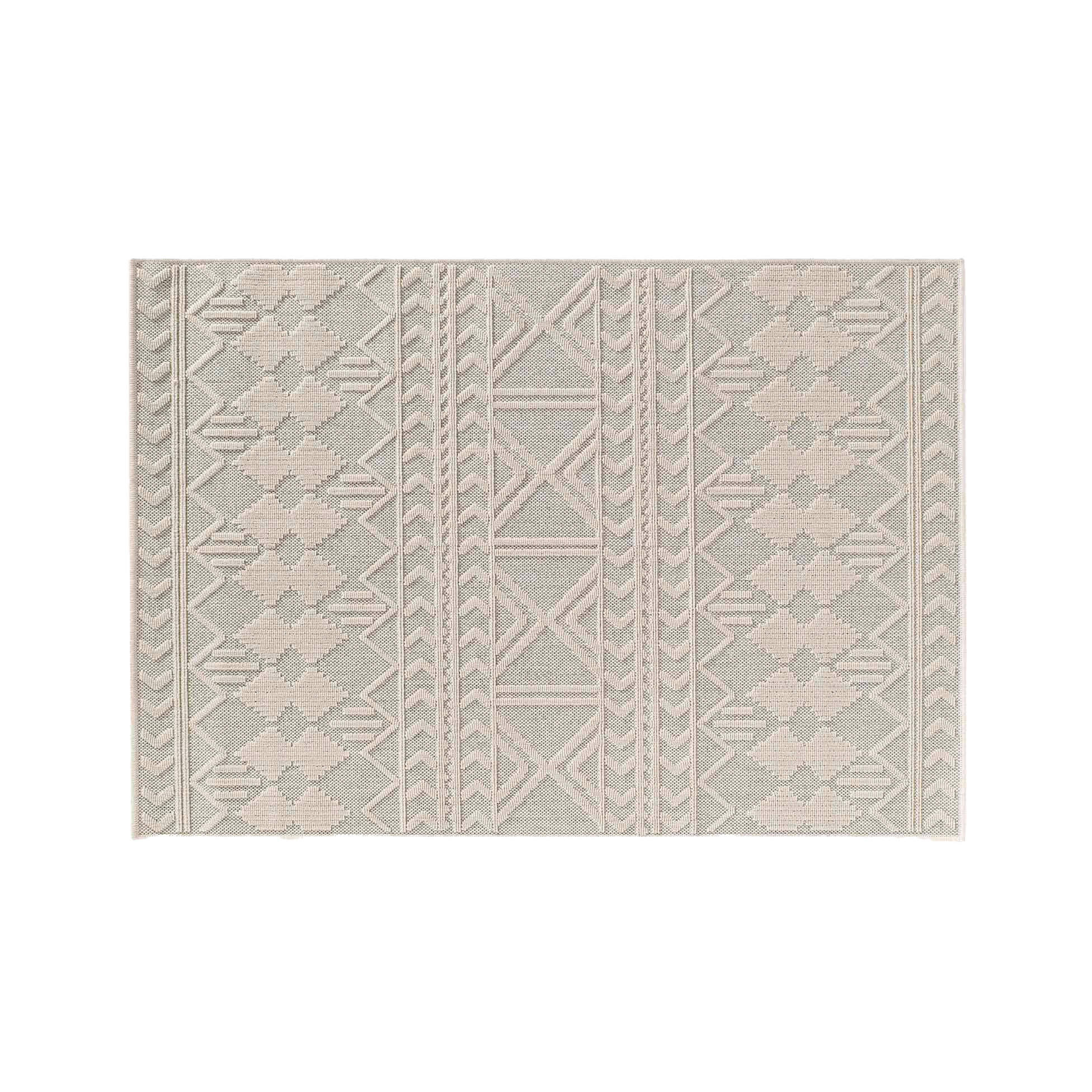 BODENMATTE Geprägtes Muster - Beige, Kunststoff (120/170cm) - Douceur d´intérieur