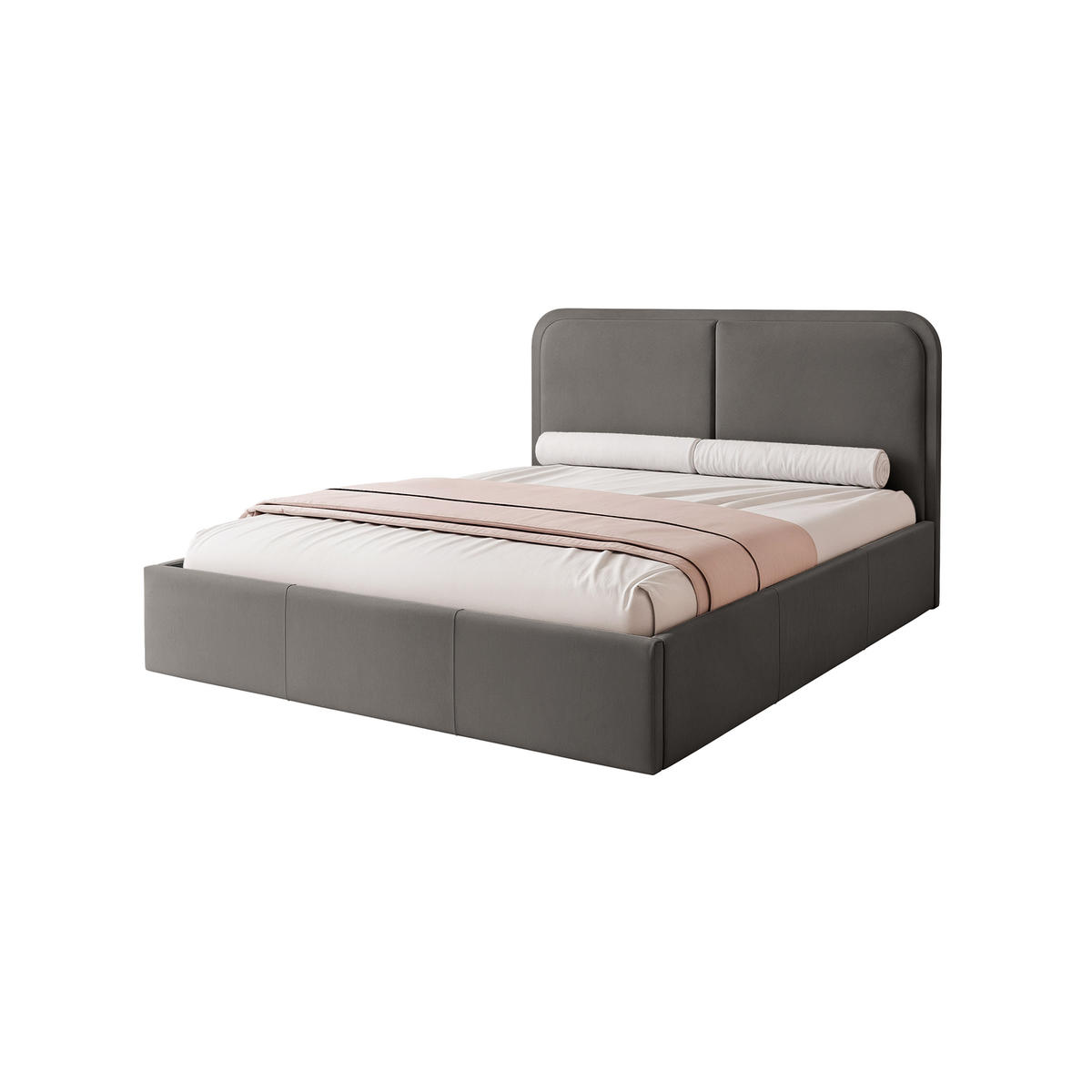 POLSTERBETT OLLEO 160x200 cm, Dunkelgrau - Dunkelgrau, Textil (160/200cm) - Fedve