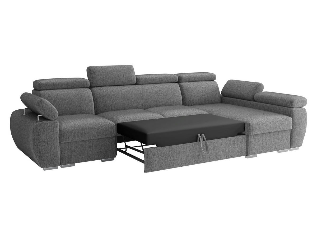 ECKSOFA Boston LCP, Seite: Links LCP+2R+1P(65) - Hellbraun/Silberfarben, Holz/Textil (320/170cm) - MIRJAN24