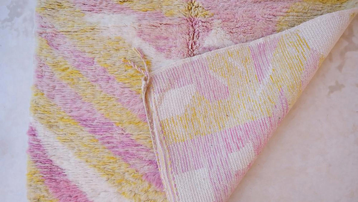 BERBERTEPPICH aus Marokko aus Wolle 200x 300 cm - Pink, Naturmaterialien (200/300cm) - AFK Living