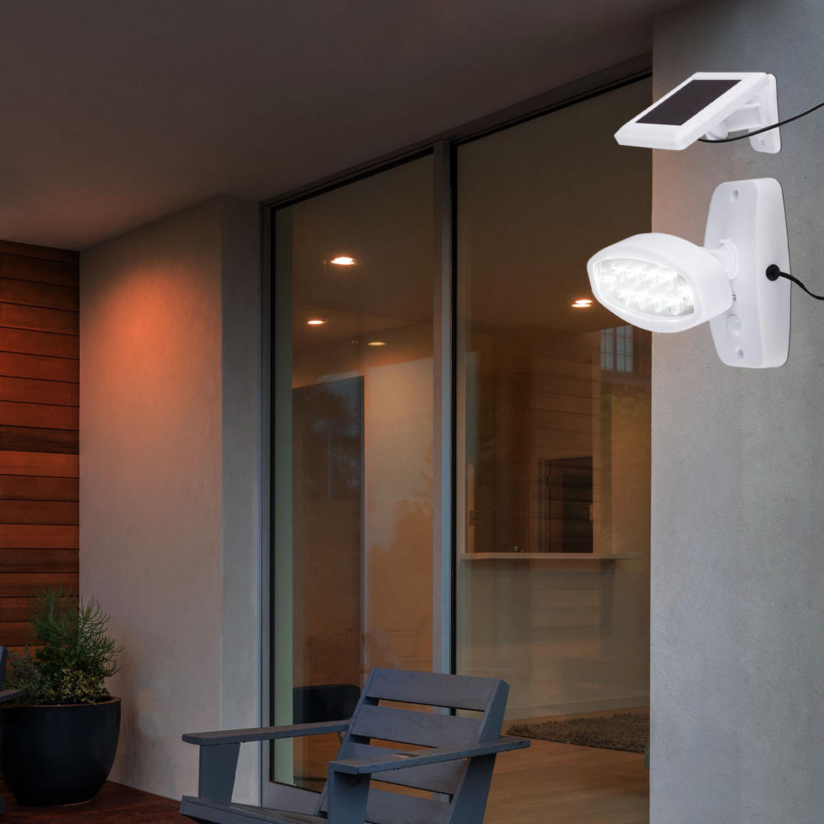 LED STRAHLER Weiß klar - Weiß, Kunststoff (10/15/14.3cm) - Globo Lighting