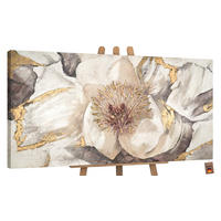 GEMÄLDE Malve auf Keilrahmen 200x100 cm - Braun, Holz (200/100cm) - YS-art gallery