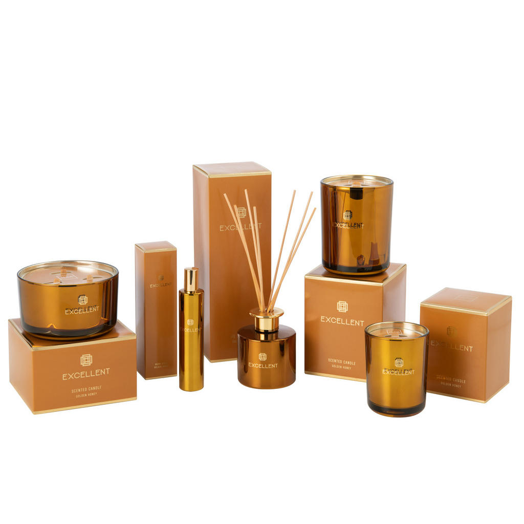 Thumbnail - J-Line Raumparfum, Gelb, Glas, 3x16x3 cm, Dekoration, Raumdüfte