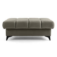 POUF PUDDING 110 x 60 cm Velours Beige - Beige/Schwarz, Holz/Textil (110/43/60cm) - Muffo