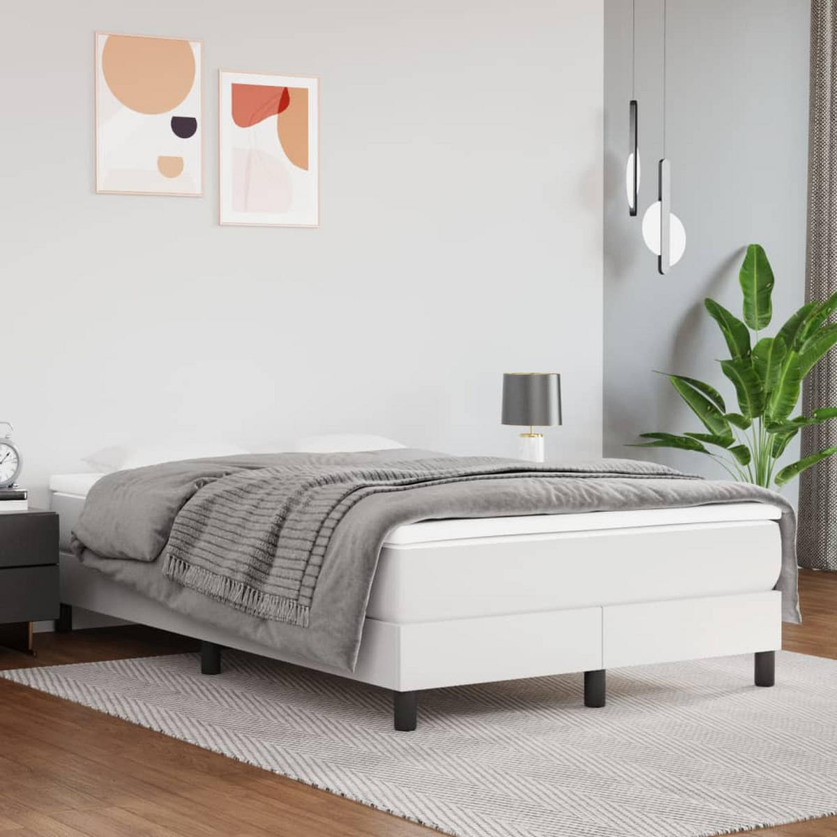 POLSTERBETT Quintero 120/203 cm - Weiß, Holzwerkstoff (120/200cm) - Nettlife