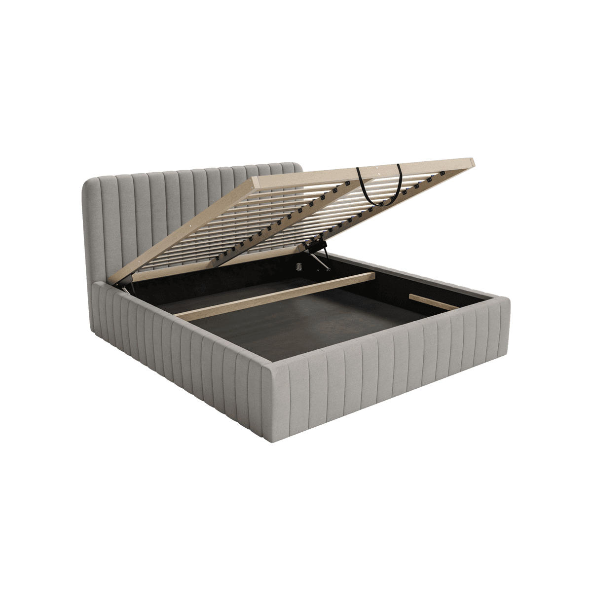 POLSTERBETT Orasi 180x200 cm, Grau - Dunkelgrau, Textil (200/180cm) - Fedve