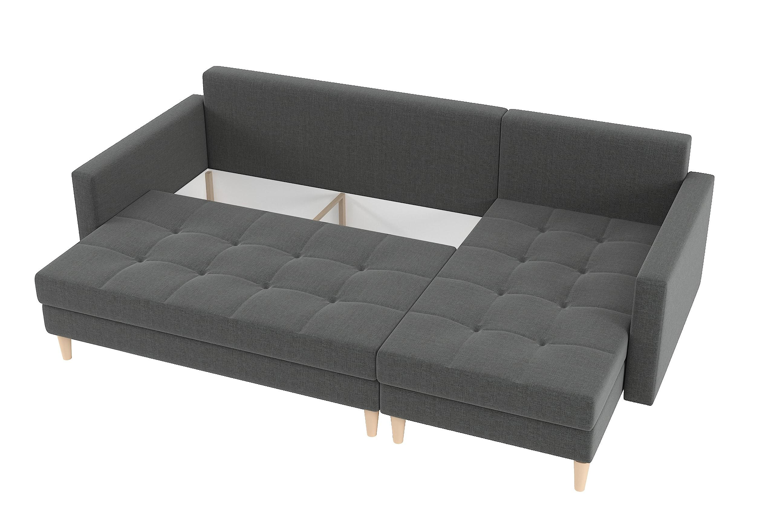 Thumbnail - DomoHome Ecksofa, Braun, Textil, Rechteckig, 224x144 cm, Wohnzimmer, Sofas & Couches, Wohnlandschaften, Ecksofas