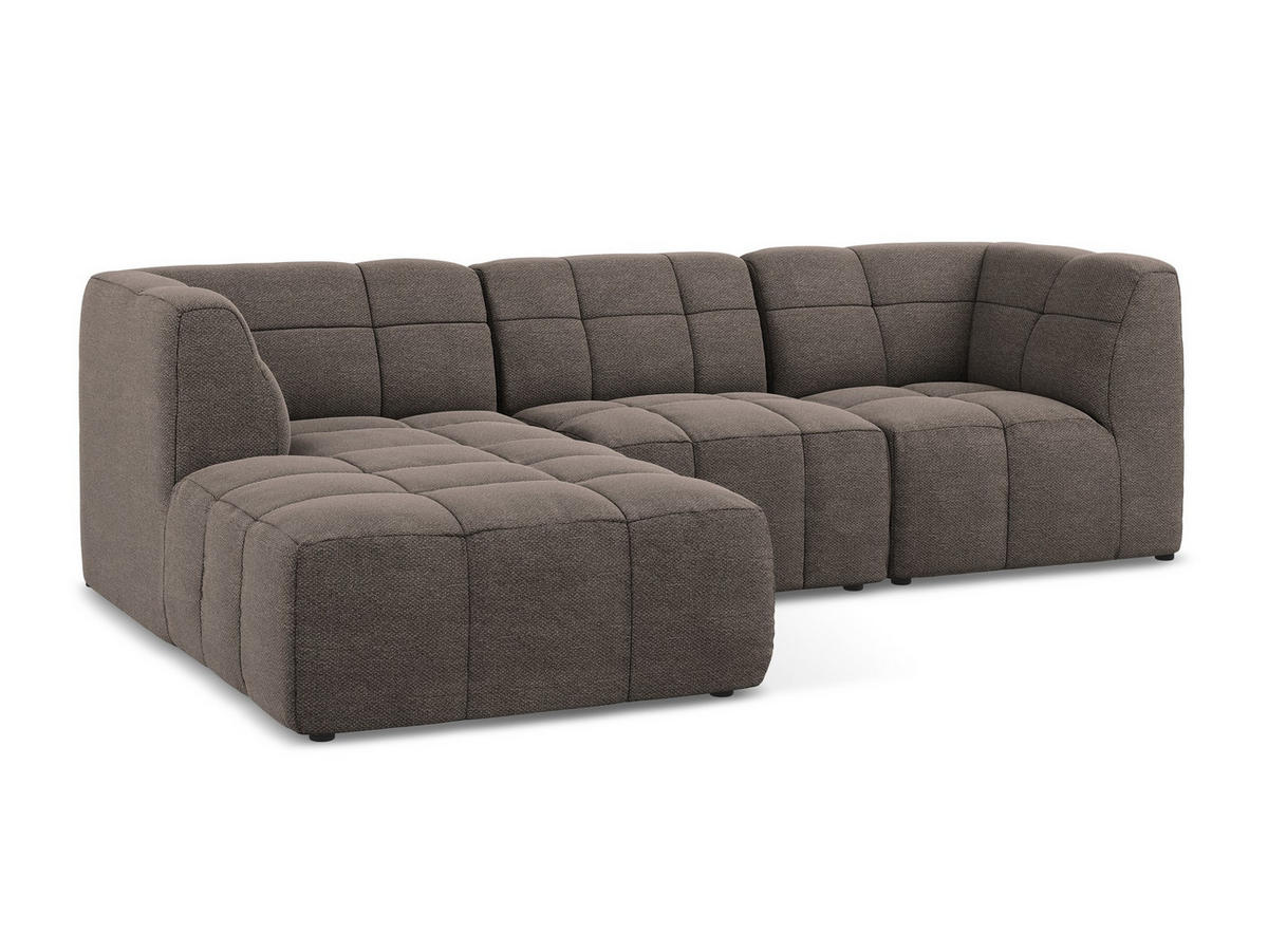 SOFAELEMENT Rechts Samt Stoff Schwarz - Schwarz, Holzwerkstoff/Kunststoff (91/75/166cm) - Makamii