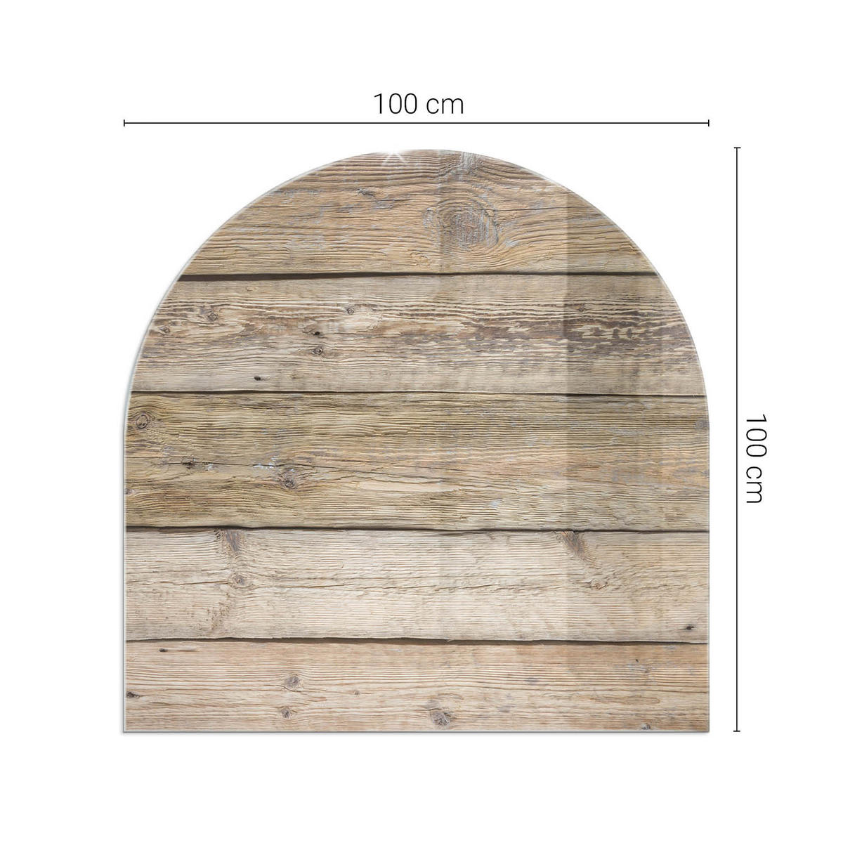 GLASPLATTE für Kamin 100x100 cm Beige - Beige, Glas (100/100/0.4cm) - ArtPrintCave