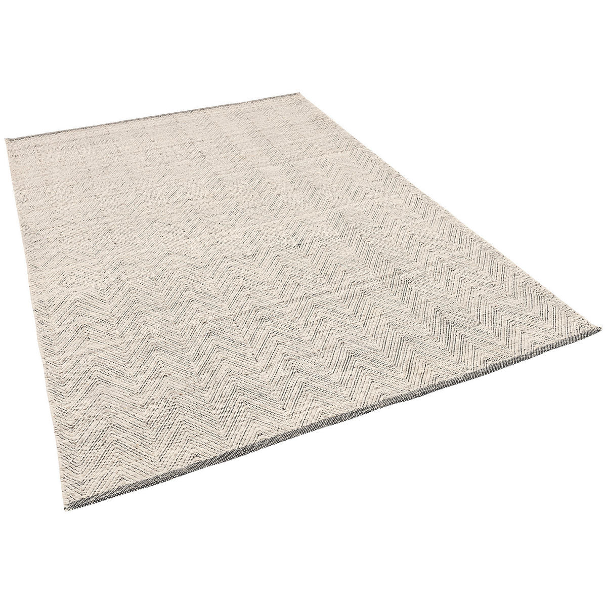 NATUR TEPPICH KELIM WOLLE LARA MELIERT - Grau, Textil (70/130cm) - Pergamon