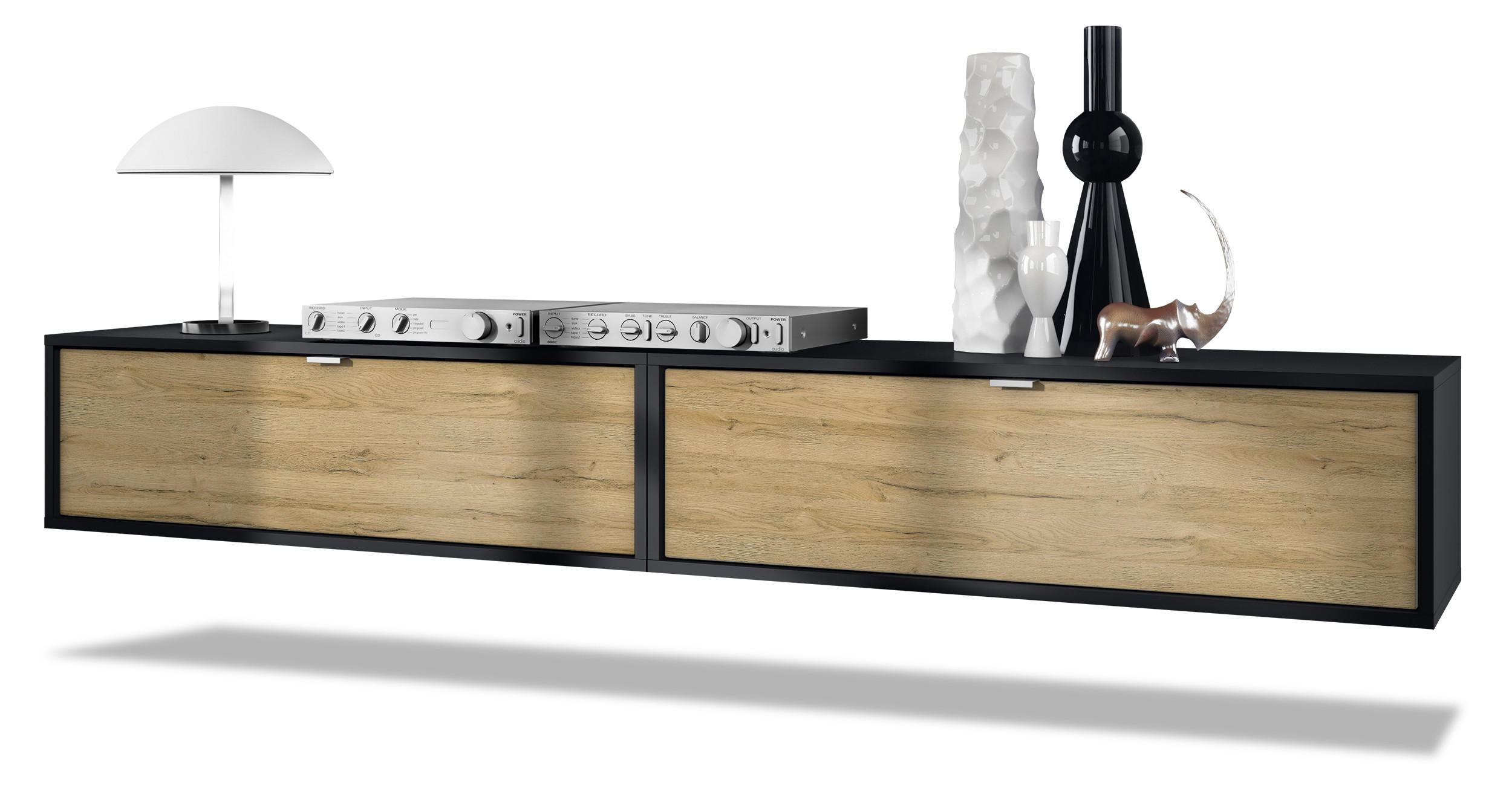 Vladon Lowboard Eiche 100x29x37 cm