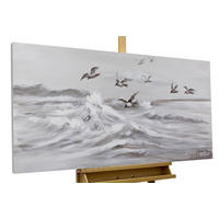 ACRYLBILD HANDGEMALT 120/60 cm - Grau, Holz/Textil (1.54/60cm) - KUNSTLOFT