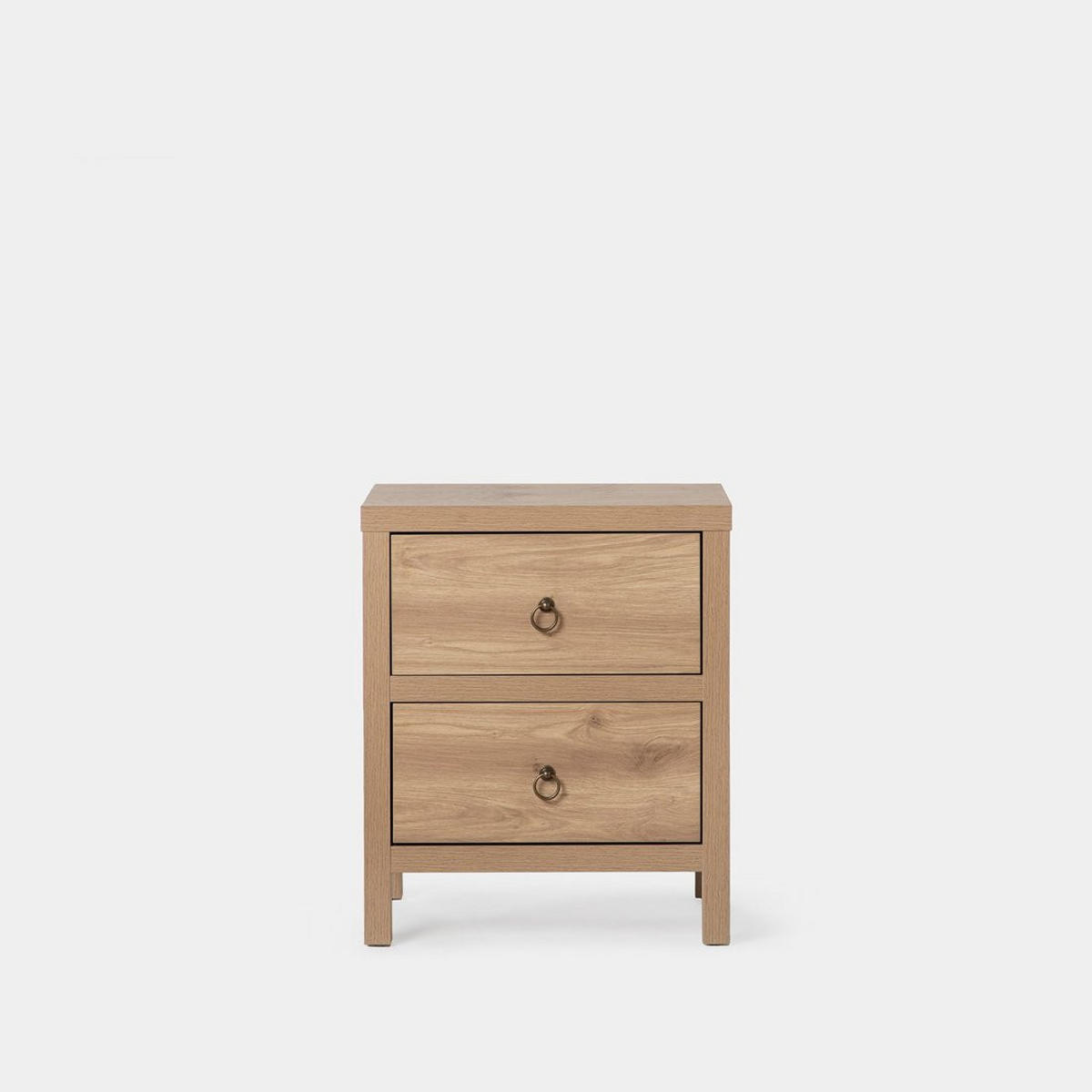 NACHTTISCH 2 SCHUBLADEN Livorno Natürlich 50 cm x 60 cm - Naturfarben, Holzwerkstoff (50/60/39cm)