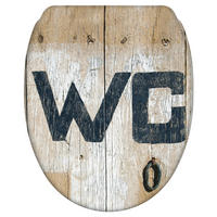 WC-SITZ mit Absenkautomatik & Top Fix Old Style - Braun, Holzwerkstoff (37.7/5.5/48cm) - Sanilo